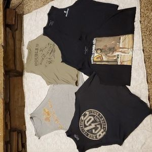 5 Men's 2XL XXL Cut-off Shirts T-shirt T-shirts Bundle Lot